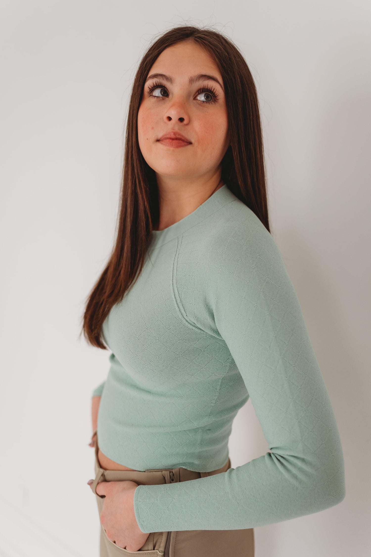 Astra Crop – Seamless Long-Sleeve in SORONA® Stretch