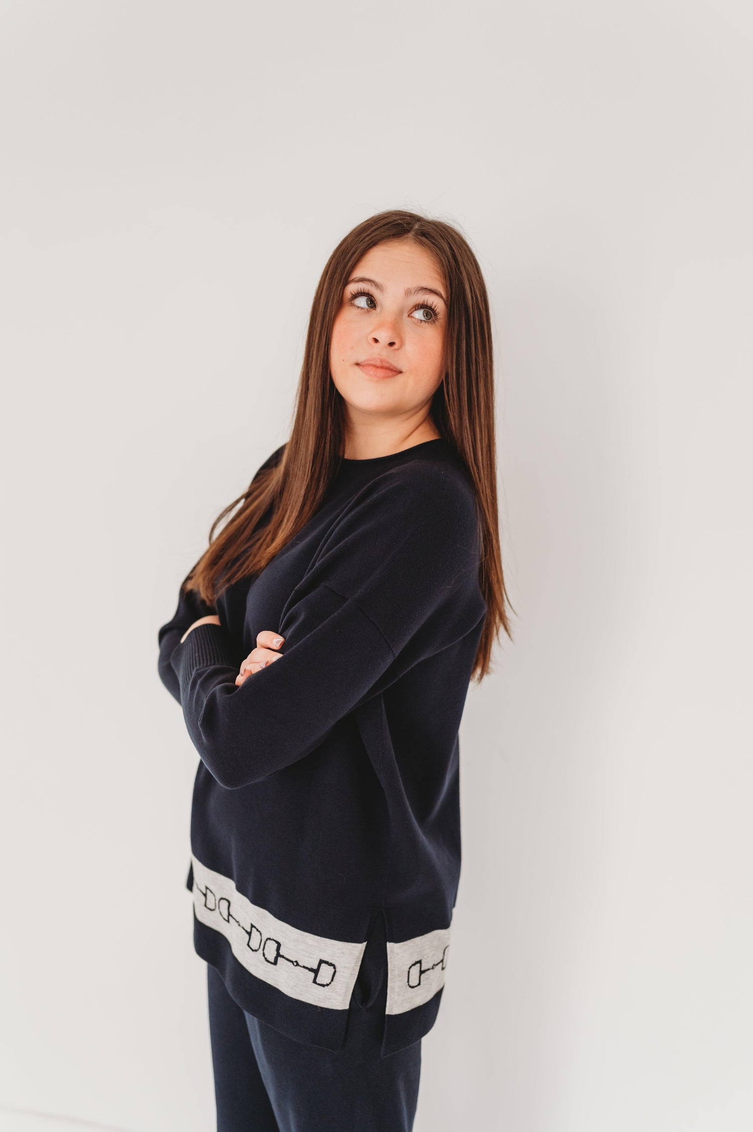 Equestrian Bit Sweater – Relaxed Boxy Seamless Knit