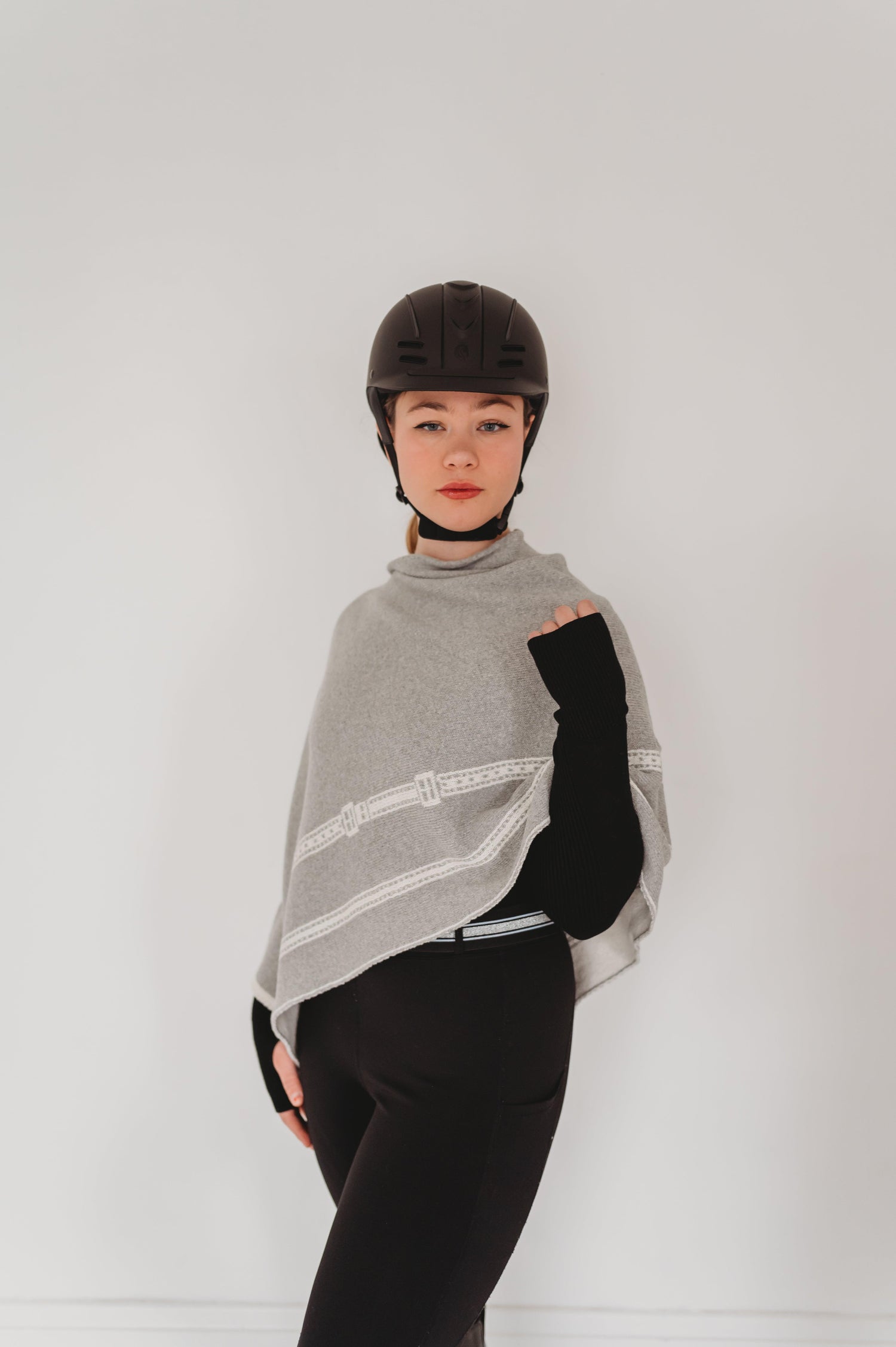 Eco Horse Stirrup Poncho – Recycled Cotton Blend, Made in USA