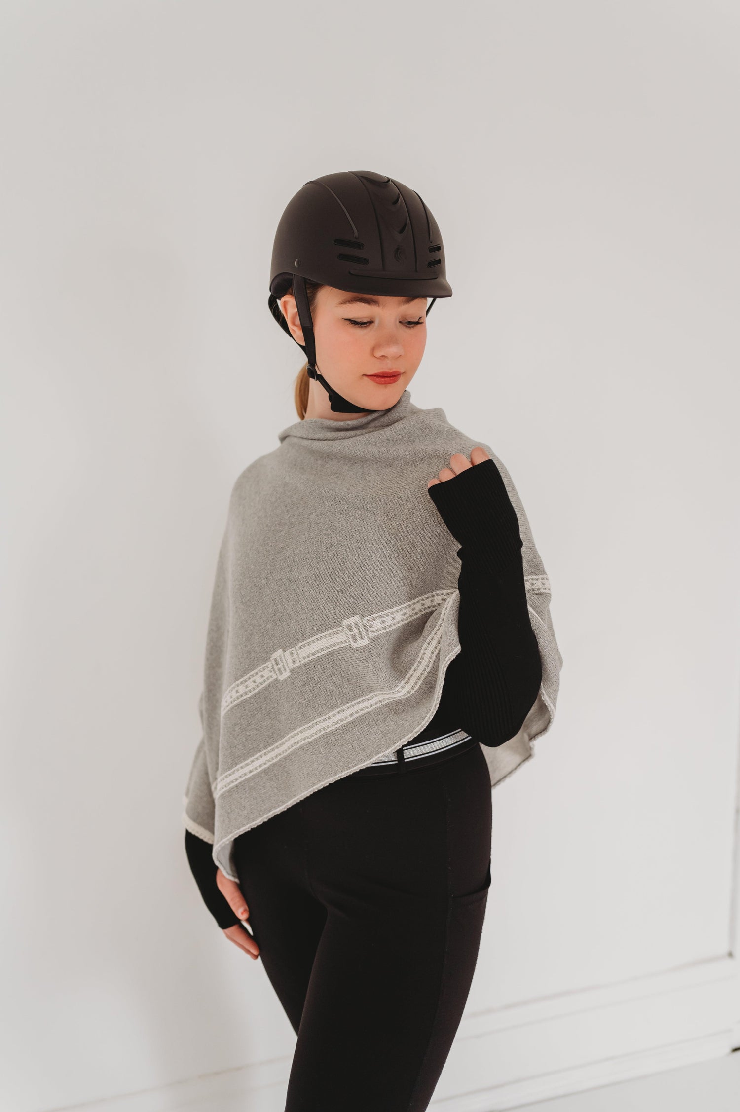 Eco Horse Stirrup Poncho – Recycled Cotton Blend, Made in USA