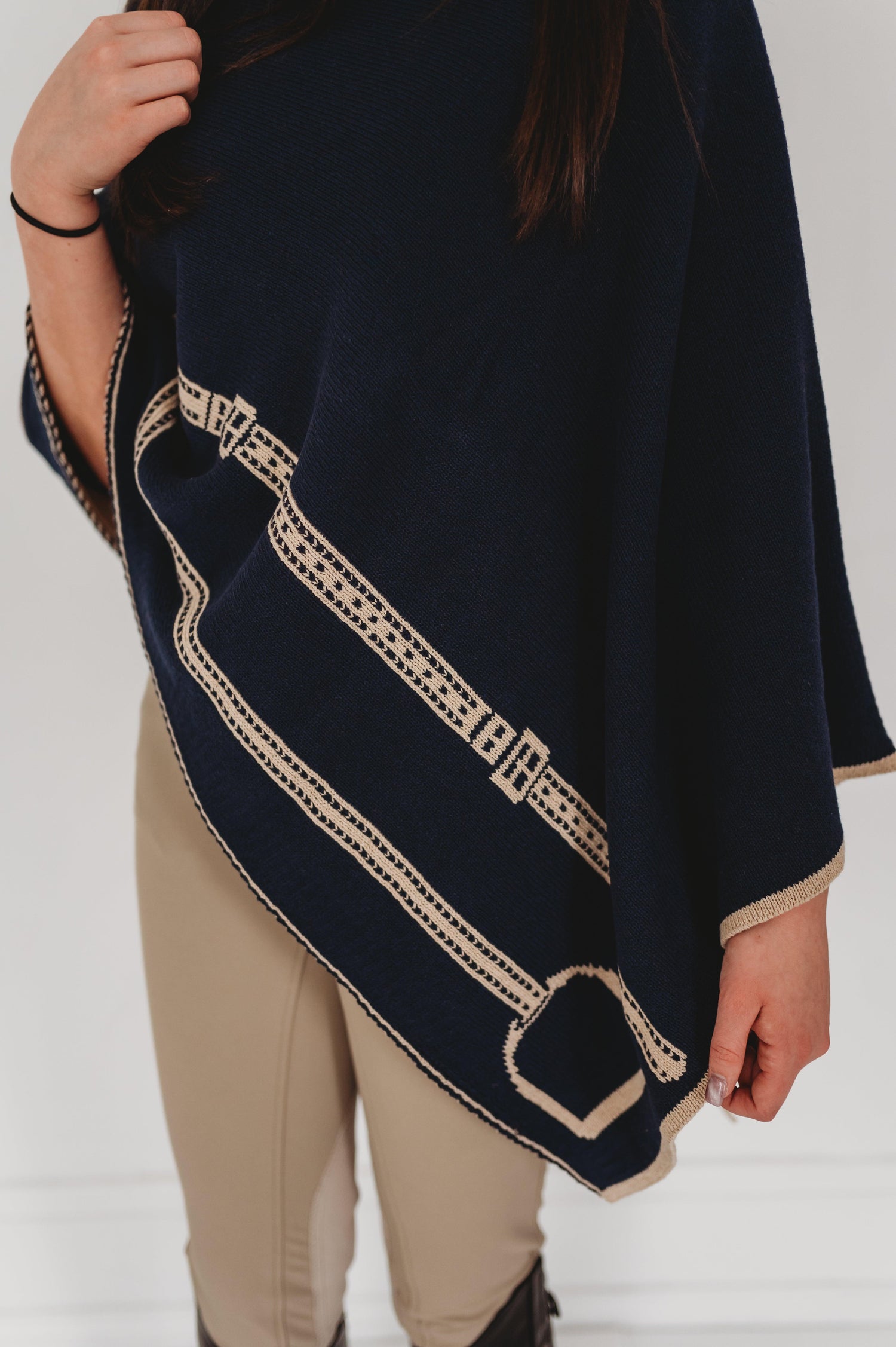 Eco Horse Stirrup Poncho – Recycled Cotton Blend, Made in USA