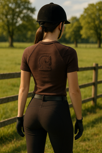 Tori Logo Riding Tee-New Color Brown